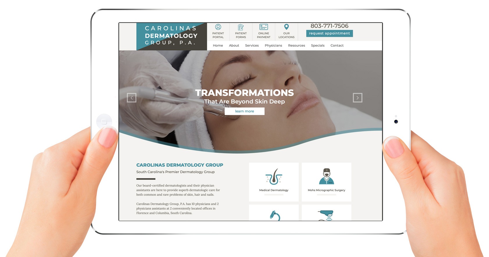 carolinas-dermatology-web-designer
